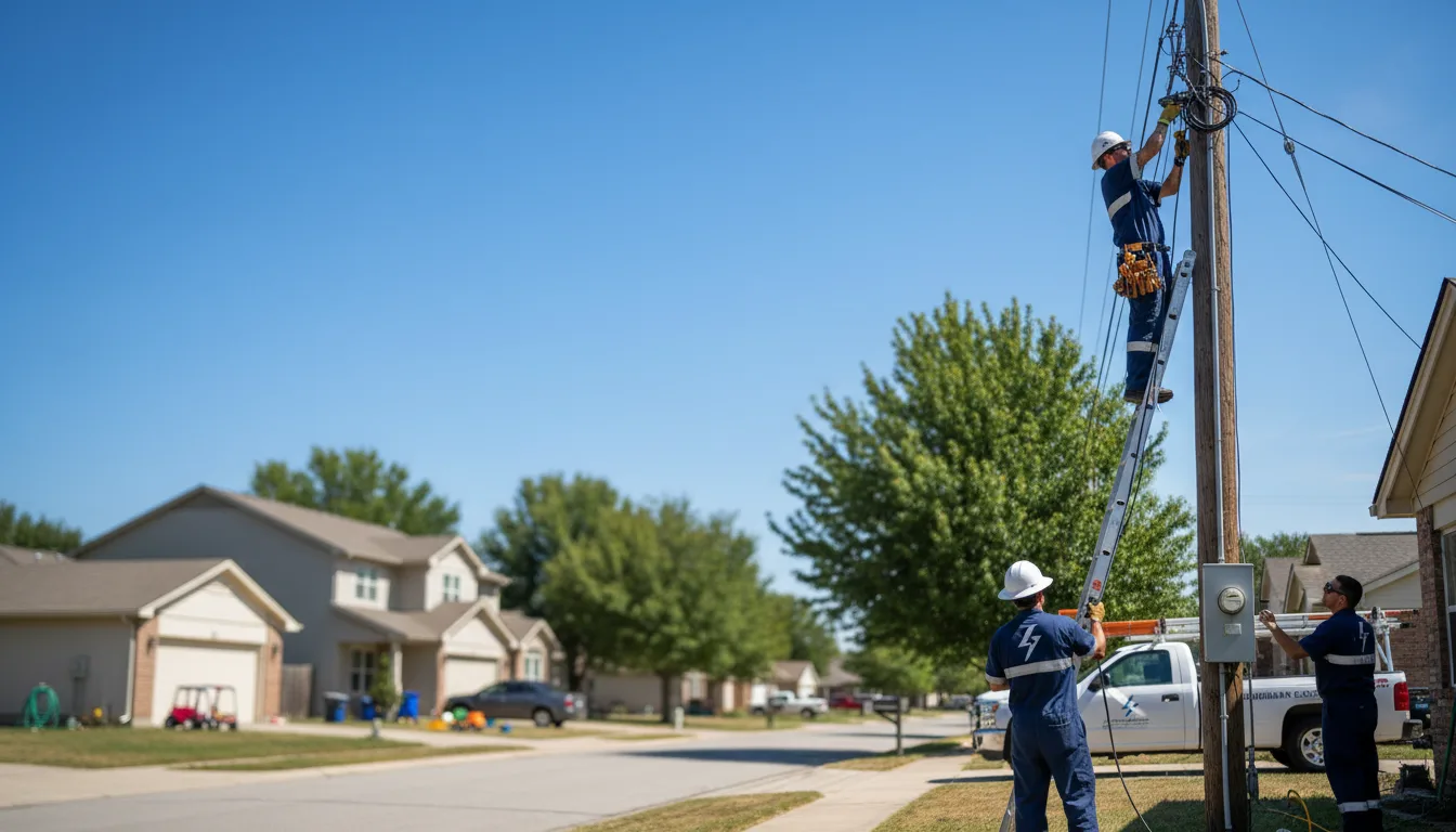 Residential electrician providing installation services in The Rock, GA